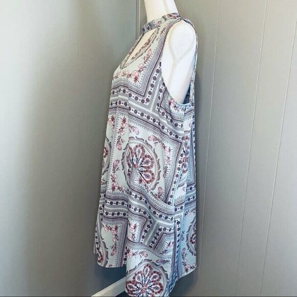 Living Doll Blue Floral Paisley Dress Size 2X - Picture 4 of 9